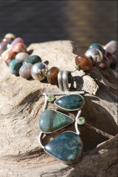 Moss agate/jasper/peridot