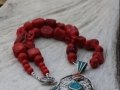 Red coral/turquoise